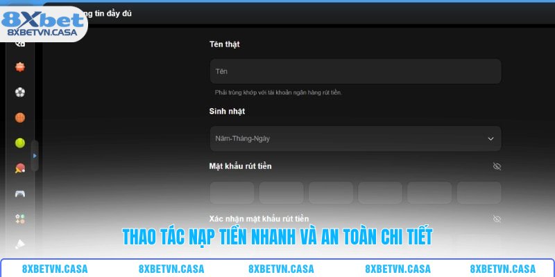 Thao tác nạp tiền nhanh và an toàn chi tiết